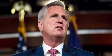 House Minority Leader Kevin McCarthy speaks during a news conference