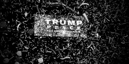 Balloons and confetti drop from the ceiling of Quicken Loans Arena as the Republican National Convention comes to a close on July 21, 2016 in Cleveland, Ohio.