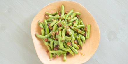 Green Beans with Shallots and Bacon