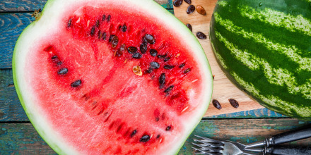 Image: sliced fresh juicy watermelon