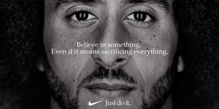 Image: Colin Kaepernick appears as a face of Nike Inc advertisement marking the 30th anniversary of its \"Just Do It\" slogan