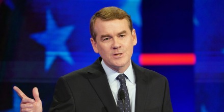 Image: Sen. Michael Bennet (D-Colo.) speaks during the Democratic presidential debate in Miami on Thursday night, June 27, 2019.