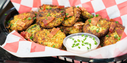 KATIE LEE - STEELERS V. CHARGERS: Carne Asada Loaded Fries + Pierogi-Inspired Zucchini Fritters + Zucchini Chips