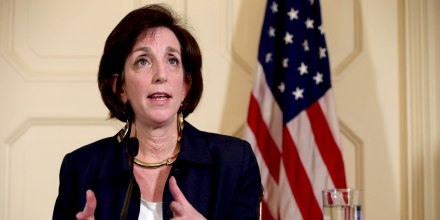 Image: Assistant Secretary of State for Western Hemisphere Affairs Roberta Jacobson answers questions at a news conference in Havana, Cuba, in 2015.