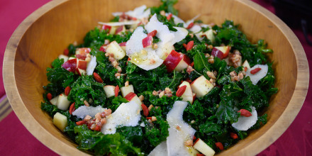 Camila McConaughey Quinoa and Shrimp Medley + Warm Kale Salad