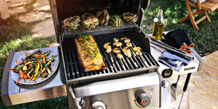 Cooking with a stainless steel grill outdoors. These are the best gas grills of 2021 that are perfect for barbecuing this summer. Learn more about gas grills and shop the best from Weber, Hestan and more