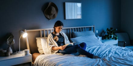 Woman reading in her bed at night. What is Book of the Month? The Book of the Month club is a monthly book subscription box offering one hardcover book a month at a flat price to subscribers.