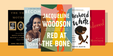 Illustration of five different books for Black Mothers