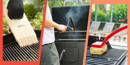 Illustration of different ways to clean your grill