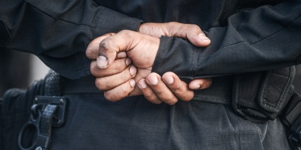 Image: Special Operations Policeman hands