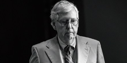 Senate Minority Leader Mitch McConnell, R-Ky., heads to the floor of the Senate on Capitol Hill on July 26, 2021.