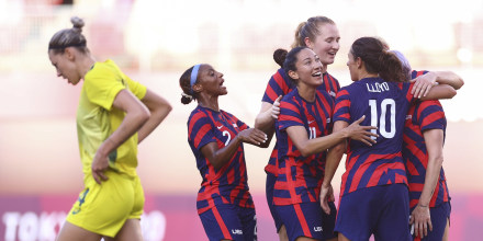 Image: Soccer Football - Women - Bronze medal match - Australia v United States