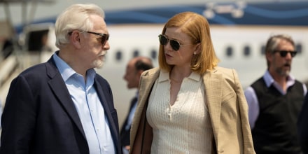 Image: Brian Cox and Sarah Snook in a scene from Season 3 of \"Succession.\"