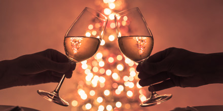Christmas celebration toast
