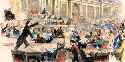 Image: Impassioned debate in the House of Representatives, December 1860 to January 1861.