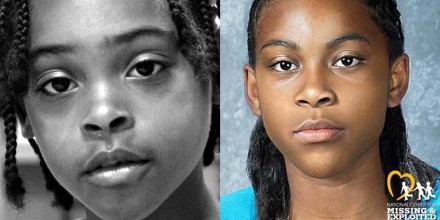 Left: Relisha Rudd (Source: Homeless Children's Playtime Project), Right: Relisha Rudd age progressed to 16 years old (Source: National Center for Missing and Exploited Children)