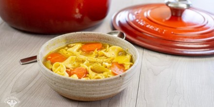 Turmeric adds earthiness to this warming rotisserie chicken noodle soup.