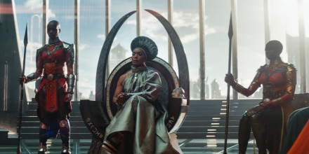 Florence Kasumba, Angela Bassett, and Danai Gurira in \"Black Panther: Wakanda Forever.\"