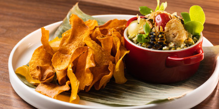 Jordan Andino makes corn ceviche and tomato salad for summer