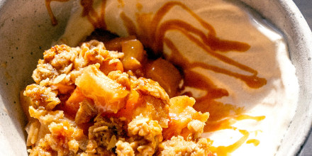 Kristina Cho's Soy Caramel Apple Crisp