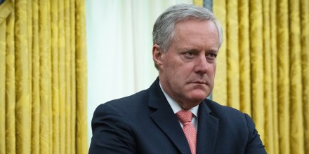 Image: Mark Meadows in the Oval Office on April 30, 2020.