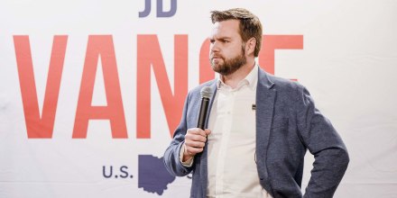 J.D. Vance during a campaign event in Huber Heights