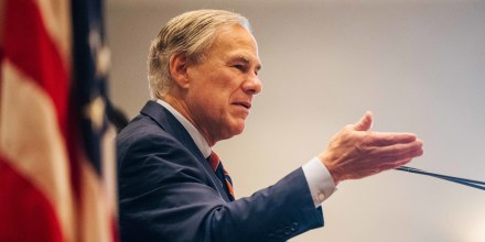 Texas Governor Abbott Speaks At Business Coalition Meeting