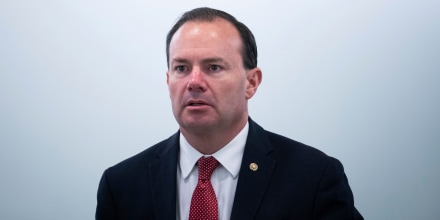 Senator Mike Lee at the U.S. Capitol, on March 22, 2022.