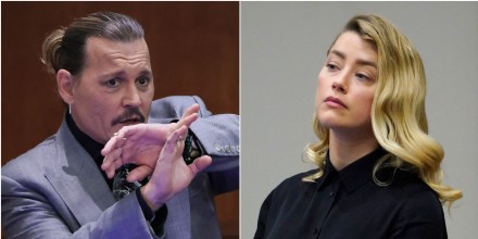 Johnny Depp durante su juicio por difamación contra Amber Heard en el juzgado del condado de Fairfax, en Virginia, abril 2022
