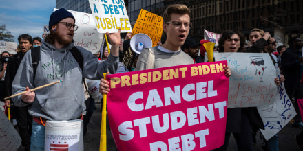 Image: Student debt protest