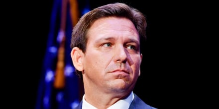 Florida Gov. Ron DeSantis and his Democratic opponent Charlie Crist at their only scheduled debate yesterday in Fort Pierce, Fla.