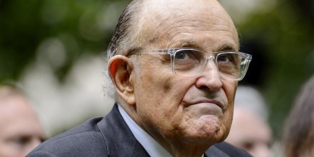 Rudolph Giuliani attends a ceremony at the National September 11 Memorial Museum in New York on Sept. 11.