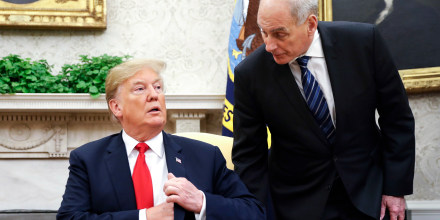 Donald Trump, John Kelly at the White House in Washington. 