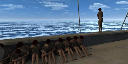 A virtual slave ship used in a Morehouse College class.