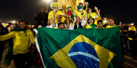 Fanáticos de Brasil, el 28 de noviembre de 2022.