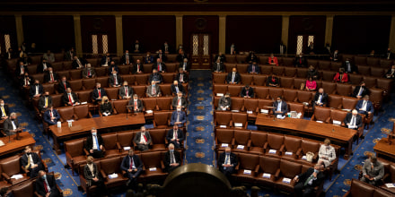 A joint session of Congress in the House Chamber in Washington, D.C.