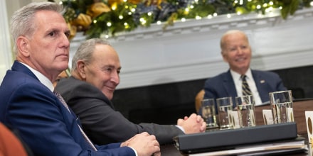 Rep. Kevin McCarthy attends a meeting with President Joe Biden and other Congressional Leaders at the White House on November 29, 2022.