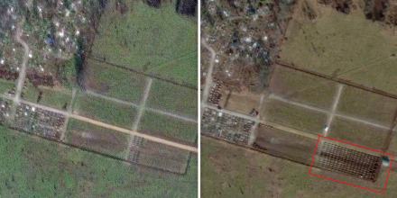 Satellite images hint at scale of Russian mercenary group's losses in Ukraine