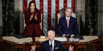 Image: President Joe Biden delivers his State of the Union address during a joint meeting of Congress in the House Chamber of the U.S. Capitol on Feb. 7, 2023.