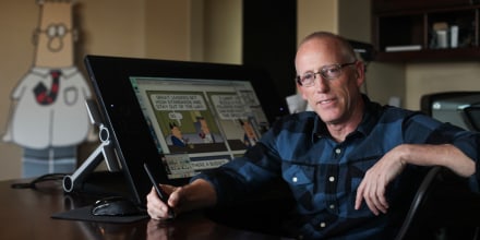 "Dilbert" creator Scott Adams at his home in Pleasanton, Calif., on Jan. 6, 2014.