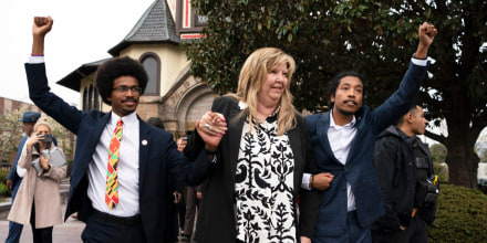 Rep. Justin Pearson, Rep. Gloria Johnson, and Rep. Justin Jones