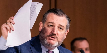 Sen. Ted Cruz, R-Texas, questions witnesses during a Senate Judiciary Committee hearing on Supreme Court ethics reform on Capitol Hill on May 2, 2023. 