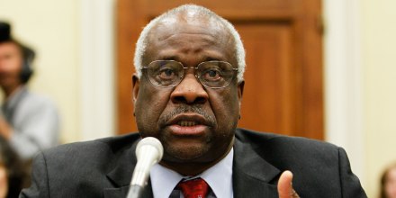 Supreme Court Justice Clarence Thomas testifies during a House Committee hearing in Washington, D.C.