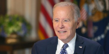 President Joe Biden is interviewed by Stephanie Ruhle at the White House, on May 5, 2023.
