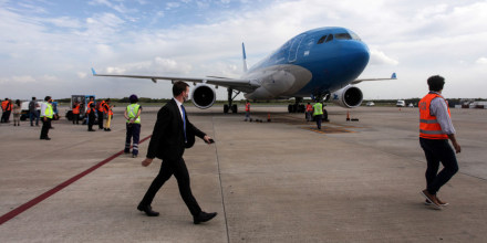 Un vuelo de Aerolíneas Argentinas.