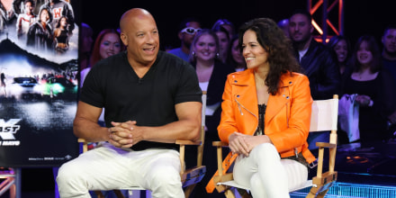Vin Diesel y Michelle Rodriguez en el Fast X Experience en Telemundo.