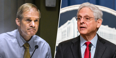 Rep. Jim Jordan and Merrick Garland.