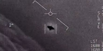 Unexplained object seen in the clouds captured by the sensors of a U.S. Navy jet.