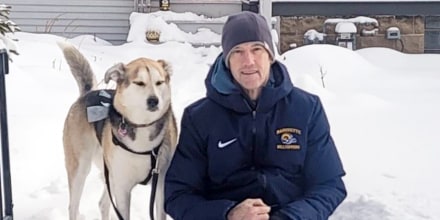 Jeff and his dog.