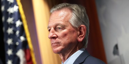 Tommy Tuberville during a press conference at the U.S. Capitol